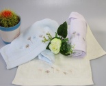 Non-twisted Cotton Embroidery Flower Face Towels