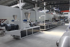 PVC profile extrusion line
