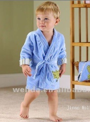 100% Cotton Fashion Baby Bathrobes, baby robe, kids robe
