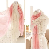 Europe Style Scarf Shawl Gradient Dot Point Long Oversized Wraps
