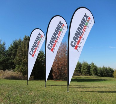 lying Banners are the perfect tool for outdoor branding opportunities at sporting events, charity events, showroom display
