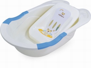 baby bathtub with lying board and drain plug