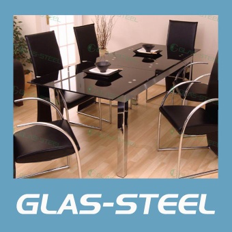 Manufacturer glass metal dining table