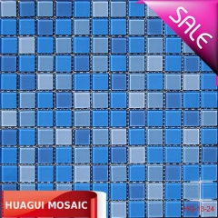 mix blue color crystal glass mosaic for fountains HG-13-24