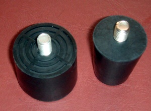 rubber bumper bond with metal screw