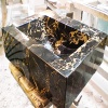 Black and Gold Marble Wash Basin