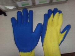 2 Yarn Crinkle latex coated gloves