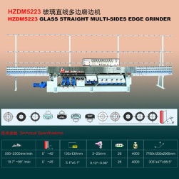 HZDM5223 Glass Straight Multi-sides Edge Grinder