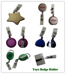 Retractable yoyo badge reel, ID card holder