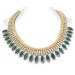 Fashion Jewelry Chunky Rhinestone Beaded Necklace, Nickel-Free Gold Plating