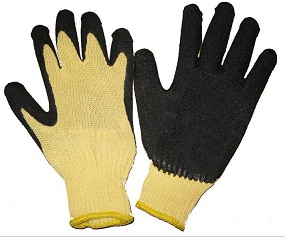 Latex coated anti cut Kevlar glove