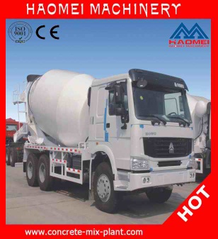 Movable concrete mixer truck