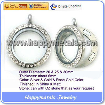 professional supplier of stainless steel floating locket (P-H-002)