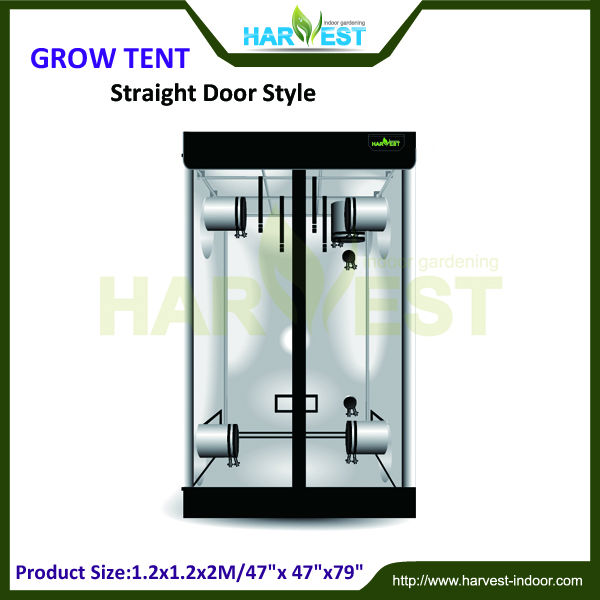 Harvest 600S120 grow tent is the foundation of a completely self-contained indoor garden, featuring a lightweight, durable, washable interior reflective lining. The frame supports up to 90 pounds of lighting, ventilation or other equipment, and every unit has access ports that accommodate ducting or other equipment. Harvest grow tent can be assembled without tools, in minutes, by one person, and collapse just as quickly for storage.