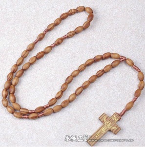Pine Wood Roped Rosary,roped rosary,cord rosary