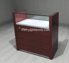 Fashion jewelry display showcase and counter with LED lights
