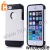 Two-Tone Design Leather Coated Flexible TPU Back Case Shell for iPhone 5S 5(Black+White)