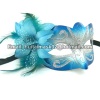 Feather Party Mask Flower Female Mask Half Face Eye Plastic Mask
