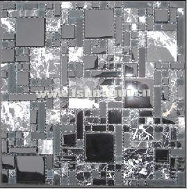 marble mix glass mosaic tile is a fashionable decorative material for wall and floor