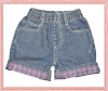 100% cotton denim short girls shorts - girls shorts