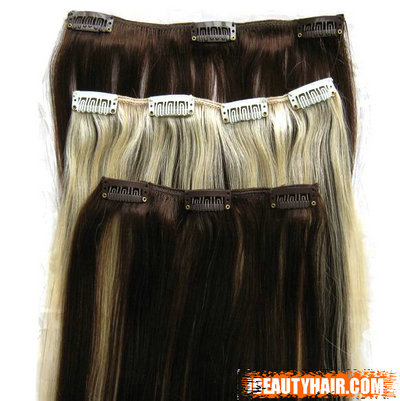 Clips On Hair Extension, Clips in Hair Extension, Clips Human Hair