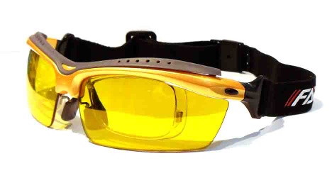 Full Frame Orange Plastic Oval Goggle Sunglasses GL921