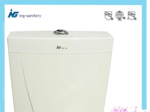White plastic sanitary fitting water tank dual flush cistern