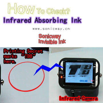 Invisible infrared ink