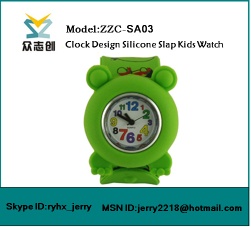 Clock Design Silicone Slap Kids Watch