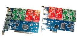 Asterisk Digium compatible PCI/PCI-E FXS/FXO card 4 port