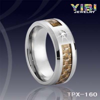 Tungsten Carbide Masonic Rings ,Comfort fit,carbon fiber & diamond inlaid,