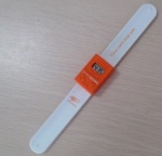 Silicone slap on watch with digital core