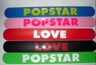 Silicone slap bands with custom logo or pattern