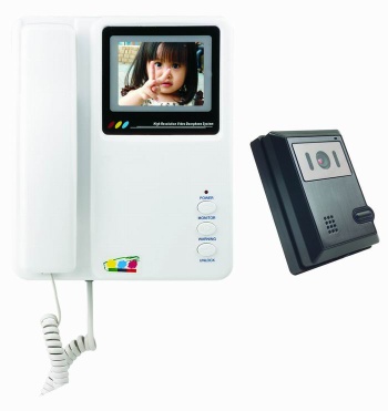 4inch video doorphone, door phone, doorbell, door bell, B/W, security