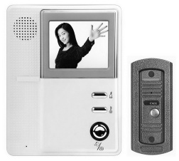 Wired 4inch hand free B/W video intercom door phone doorphone for villas cmos ccd