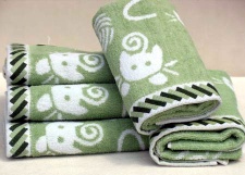 cotton satin borders towels