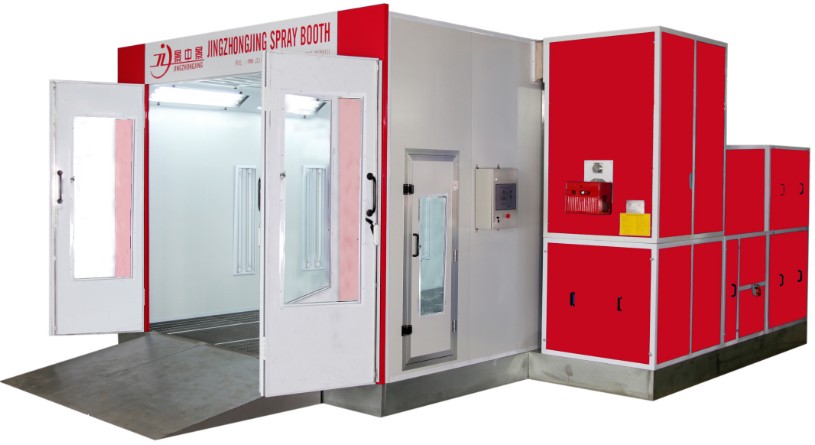 Top level spray booth