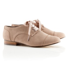 suede flat lace-up  casual shoes