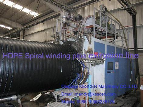 HDPE hollow wall spiral wound pipe machine