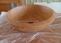 Natural Bamboo Bathroom Round Washing Basins