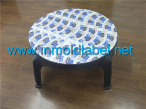 in mold label for plastic round table