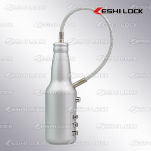 Beer bottle Shape Cable Coded Lock