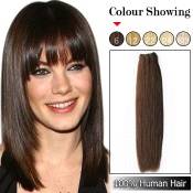 18 inch chestnut brown #6 straight Remy Hair weaving