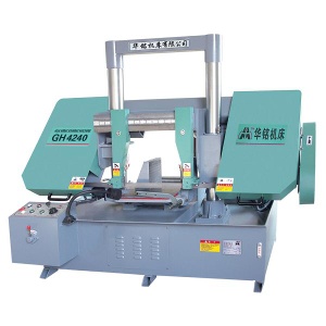 Gantry type metal band sawing machine