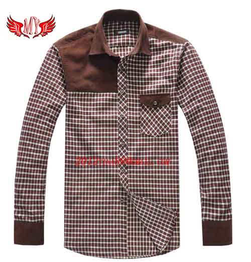 Long Sleeved Men\s Casual Checked Shirt