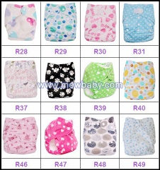 Fashionable  Printing PUL Waterproof Baby Cloth Diapers Nappies