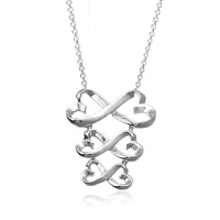 Fashion charm Triple flower Pendant Drop Chain Necklace