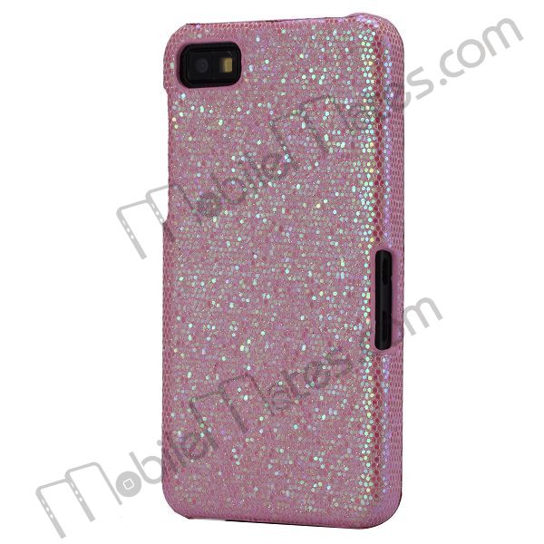 Pink Luxurious Glitter Powder Hard Cover Case For Blackberry Z10