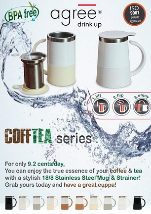 double wall stainless steel coffee mug