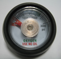 Oxygen gauge for regulator